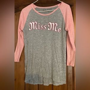 Miss me 3/4 sleeve shirt
